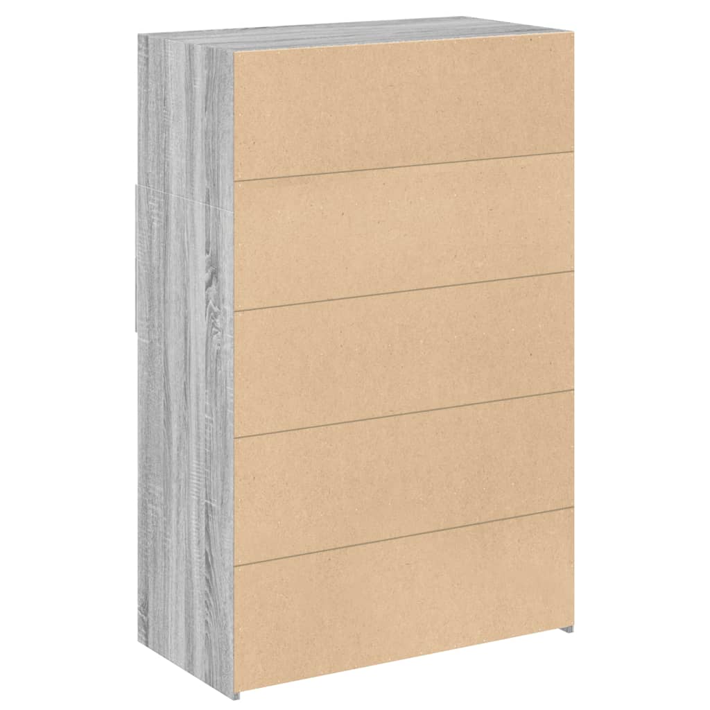 Highboard Grå Sonoma 80x42,5x124 cm træmateriale
