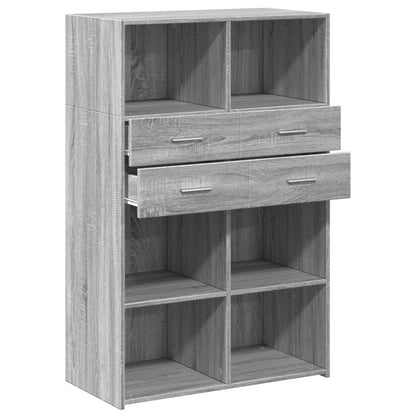 Highboard Grå Sonoma 80x42,5x124 cm træmateriale