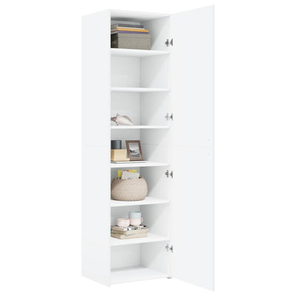 Highboard Weiß 50x42,5x185 cm Holzwerkstoff
