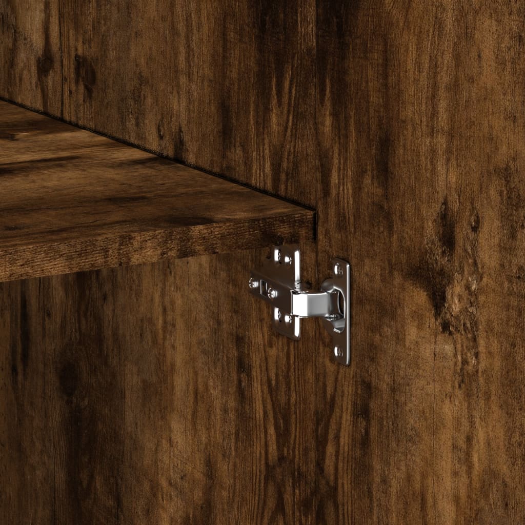 Highboard Räuchereiche 70x42,5x185 cm Holzwerkstoff