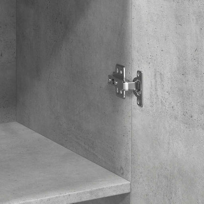 Highboard Betongrau 70x42,5x185 cm Holzwerkstoff