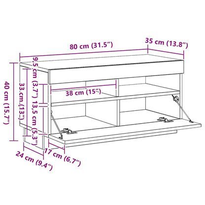 Highboard Betongrau 70x42,5x185 cm Holzwerkstoff
