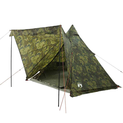 Tipi-Familienzelt 6 Personen Tarnmuster Wasserdicht