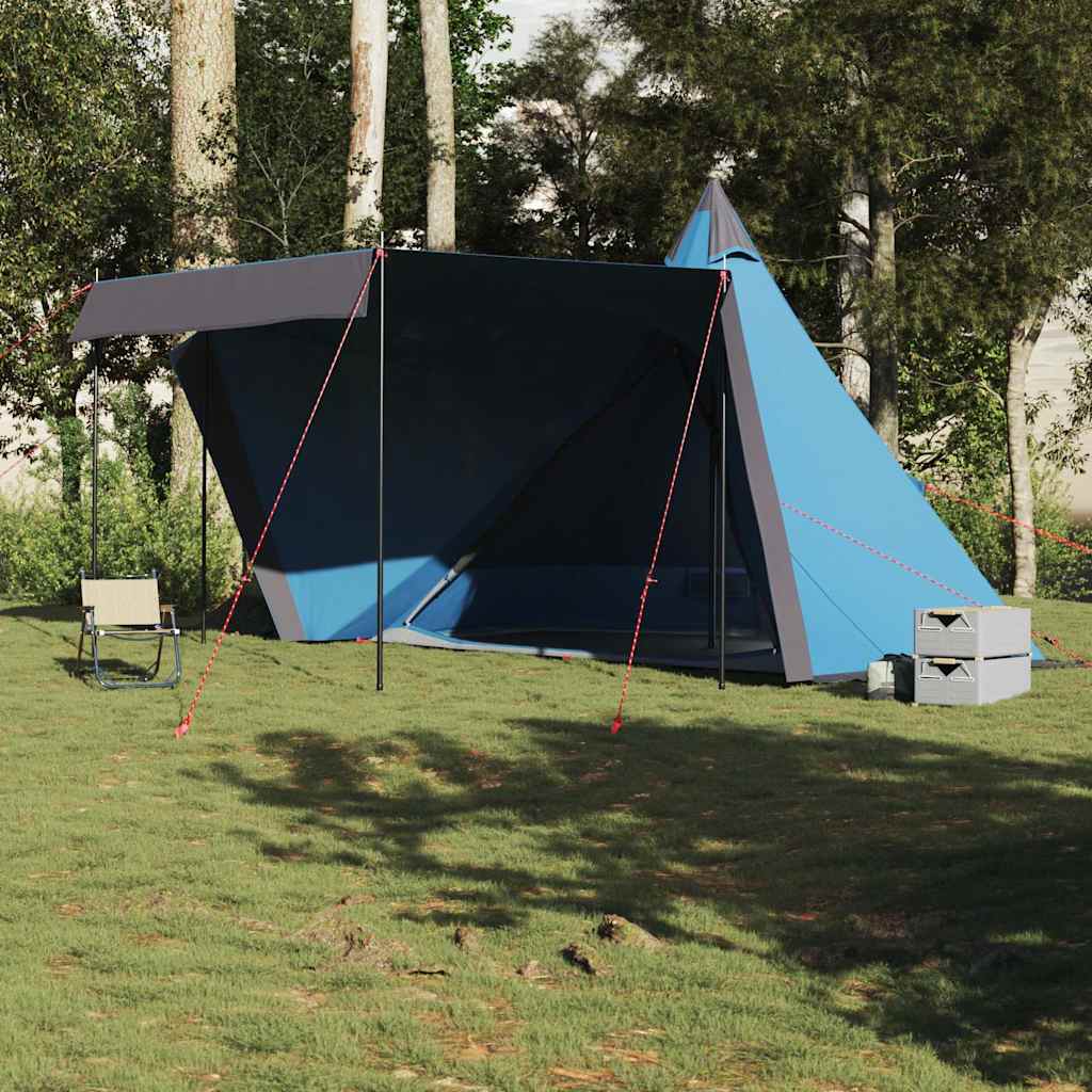 Tipi-Familienzelt 8 Personen Blau Wasserdicht