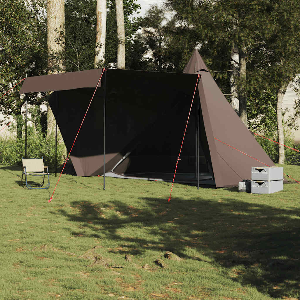 Tipi-Familienzelt 8 Personen Braun Wasserdicht
