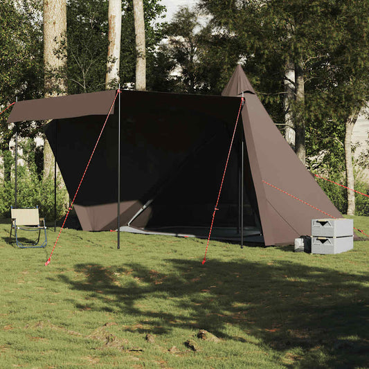 Tipi-Familienzelt 8 Personen Braun Wasserdicht
