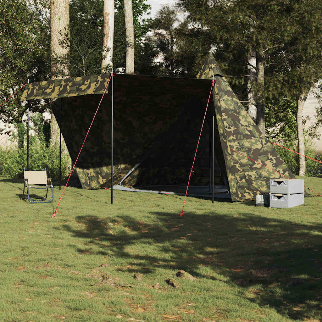 Tipi-Familienzelt 8 Personen Tarnmuster Wasserdicht