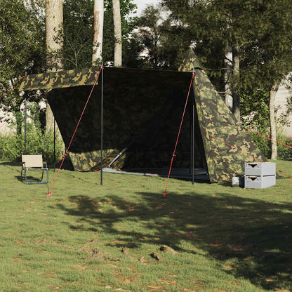 Tipi-Familienzelt 8 Personen Tarnmuster Wasserdicht