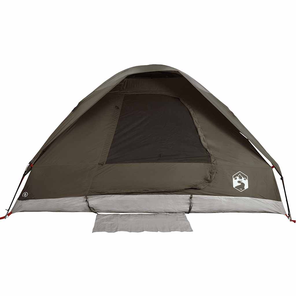 Kuppel-Campingzelt 2 Personen Braun Wasserdicht