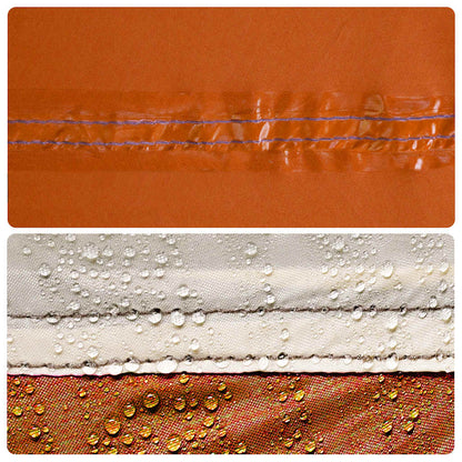 Camping-Windschutz Grau und Orange 490x123 cm Wasserdicht