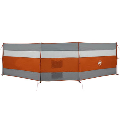 Camping-Windschutz Grau und Orange 508x130 cm Wasserdicht