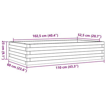 Pflanzkübel 110x60x23 cm Massivholz Douglasie