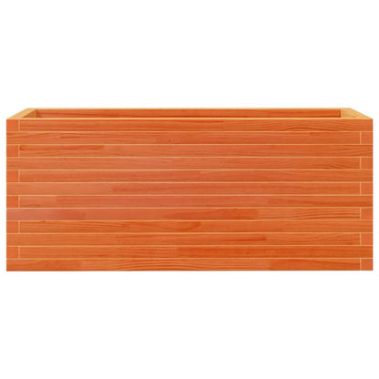 Pflanzkübel Wachsbraun 110x40x45,5 cm Massivholz Kiefer