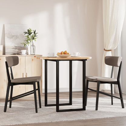 Tischplatte Rund Ø80x2 cm Massivholz Akazie