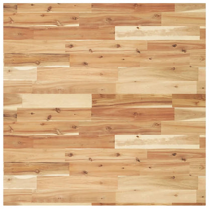 Bordplade firkantet 80x80x2 cm massiv træ akacie