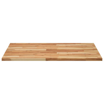Bordplade firkantet 80x80x2 cm massiv træ akacie