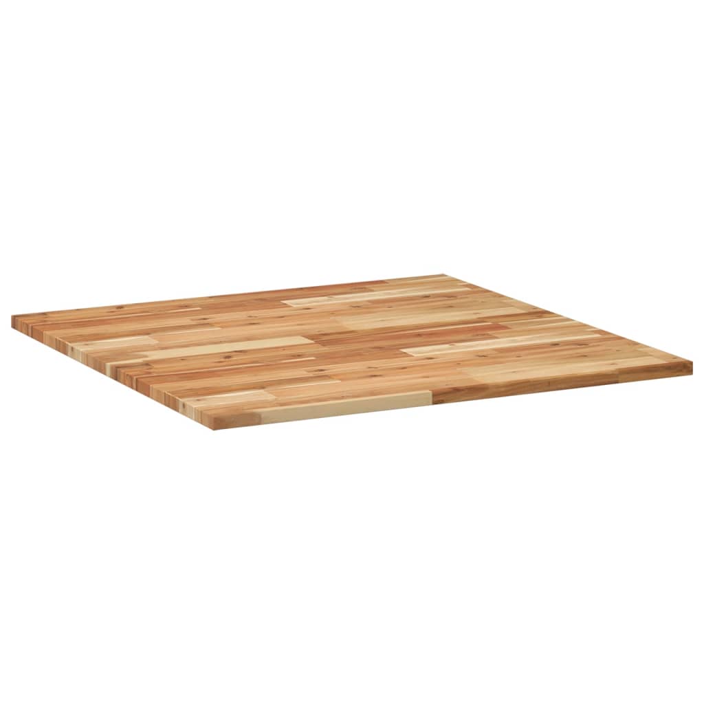 Bordplade firkantet 80x80x2 cm massiv træ akacie