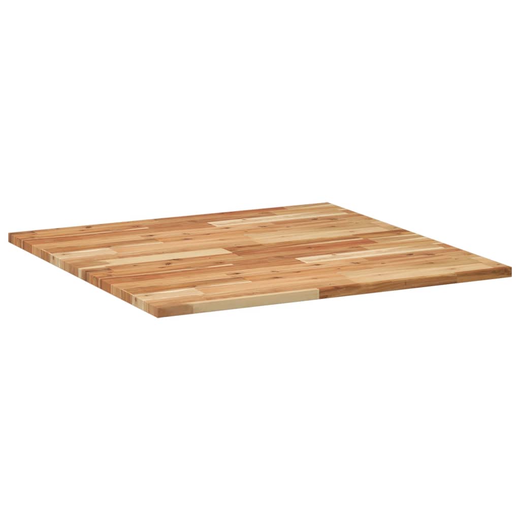 Bordplade firkantet 80x80x2 cm massiv træ akacie