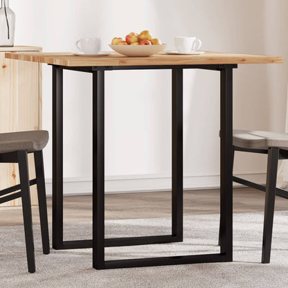 Bordplade firkantet 80x80x2 cm massiv træ akacie