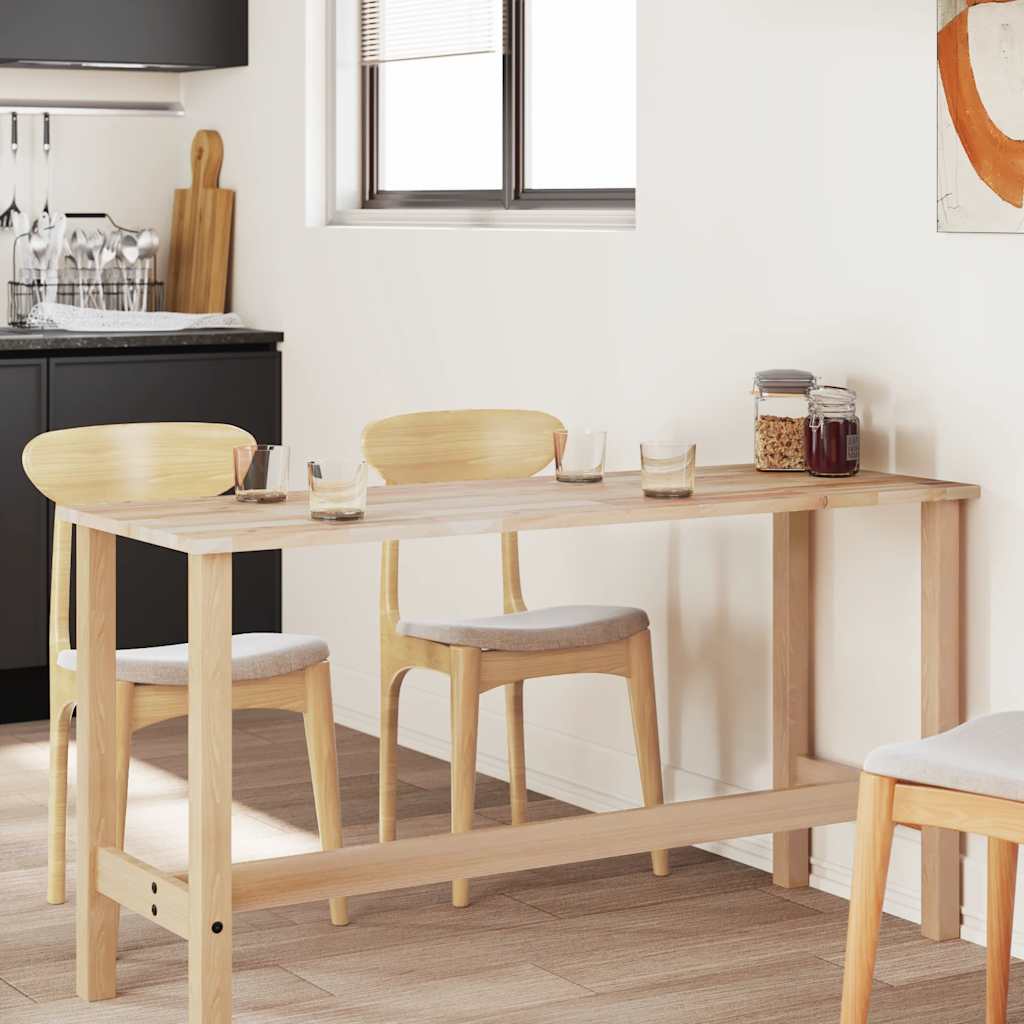 Tischplatte Rechteckig 140x50x2 cm Massivholz Akazie