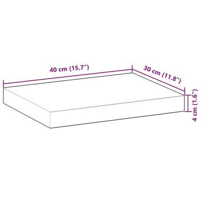 Tischplatte 40x30x4 cm Rechteckig Massivholz Akazie