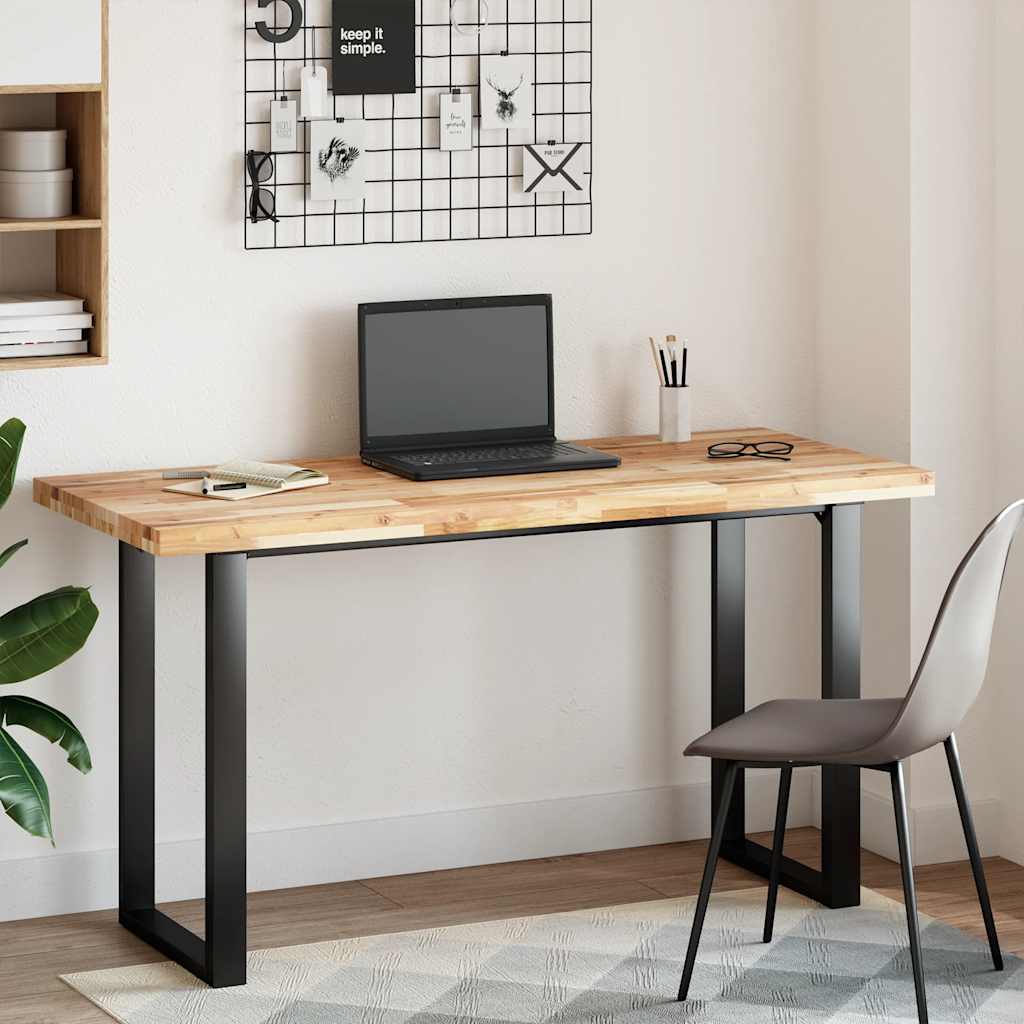 Tischplatte Rechteckig 140x60x4 cm Massivholz Akazie
