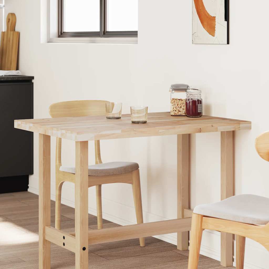 Tischplatte Rechteckig 80x70x4 cm Massivholz Akazie