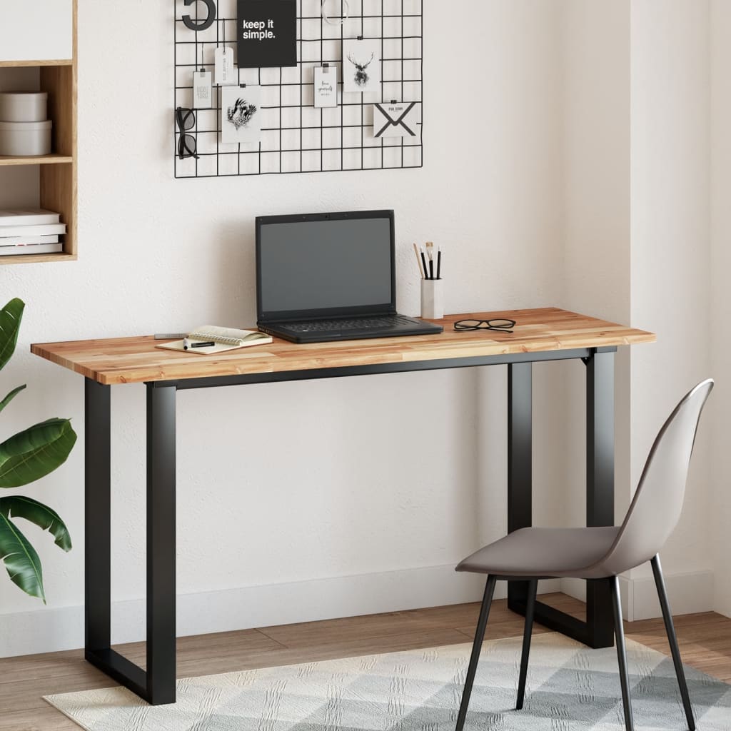 Tischplatte Rechteckig 120x50x2 cm Massivholz Akazie