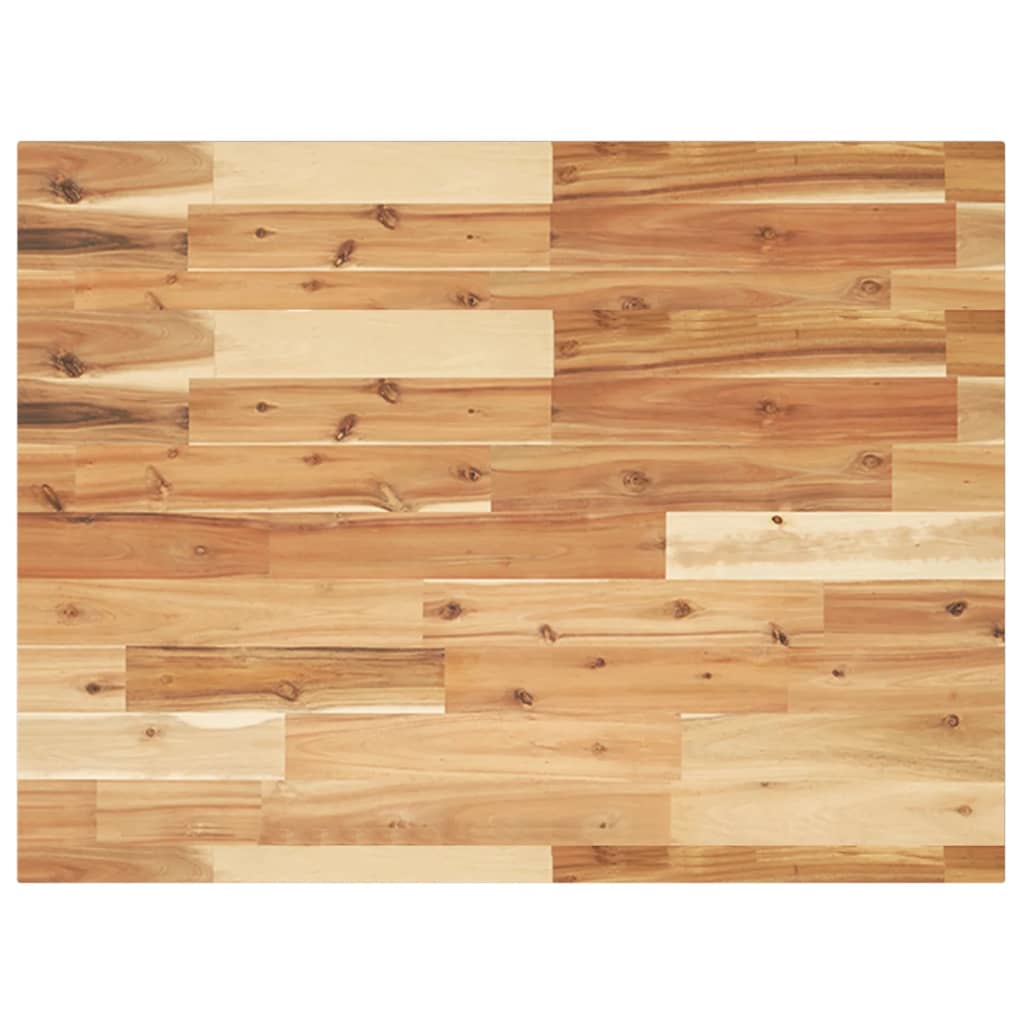 Tischplatte Rechteckig 80x60x2 cm Massivholz Akazie