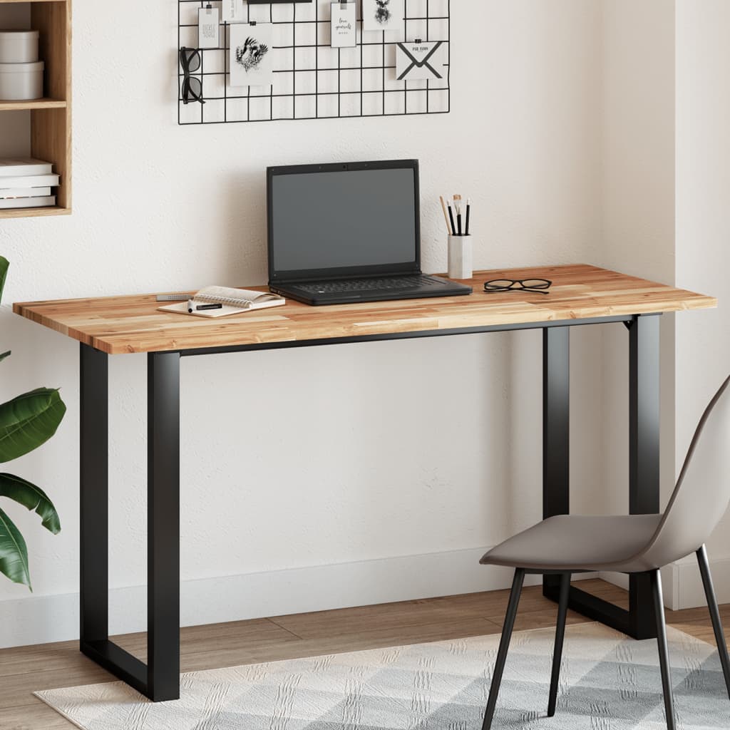 Tischplatte Rechteckig 140x60x2 cm Massivholz Akazie
