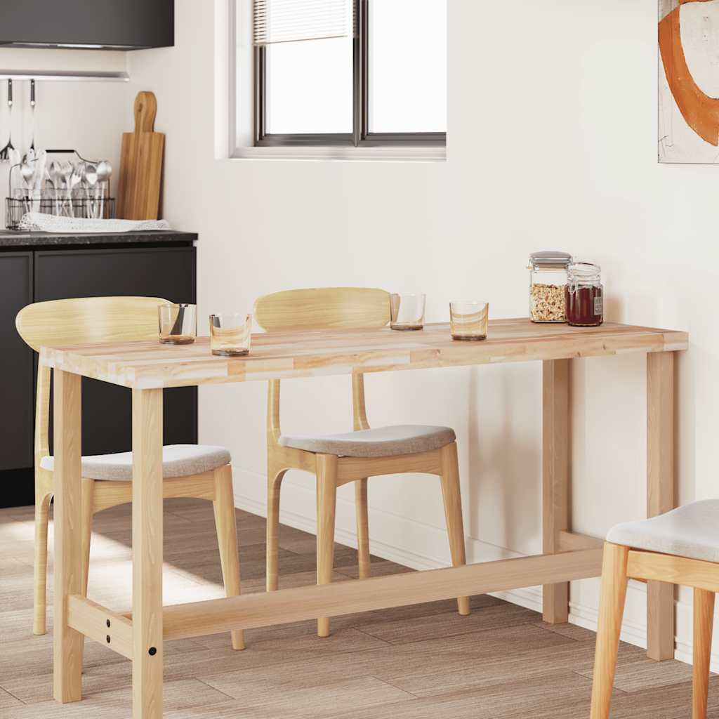 Tischplatte Rechteckig 140x50x4 cm Massivholz Akazie
