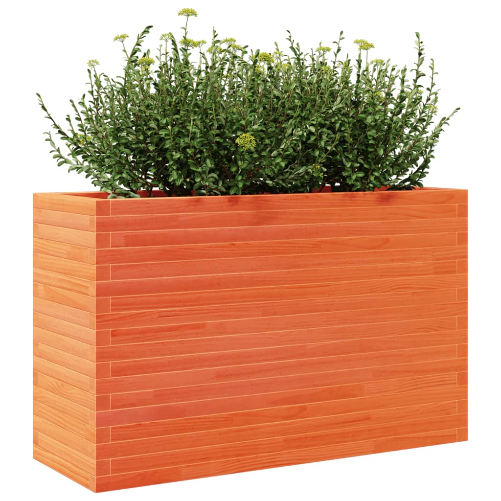Plantekrukkevoks brun 110x40x68,5 cm massivt fyrretræ