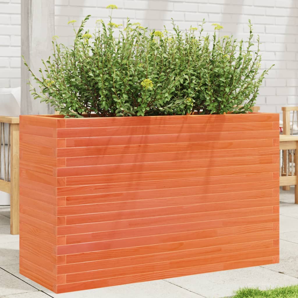 Plantekrukkevoks brun 110x40x68,5 cm massivt fyrretræ