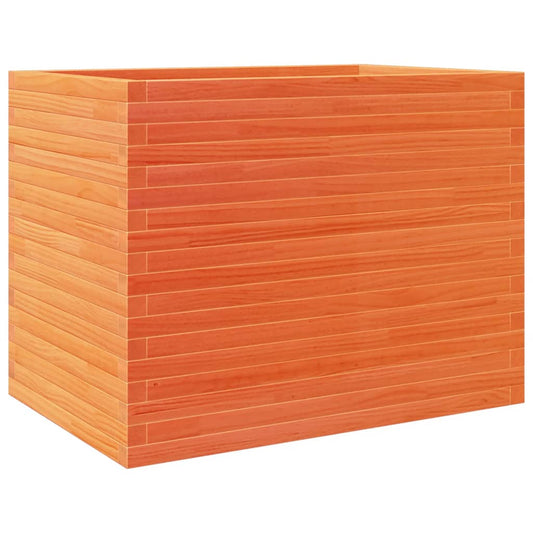 Pflanzkübel Wachsbraun 90x60x68,5 cm Massivholz Kiefer