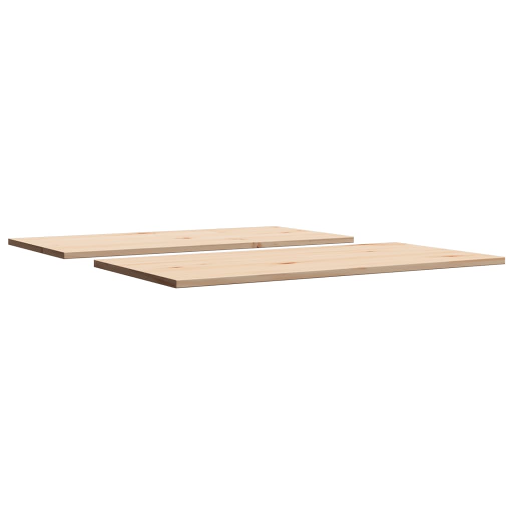 Bordplader 2 stk 90x45x1,7 cm Rektangulær Massiv Fyr