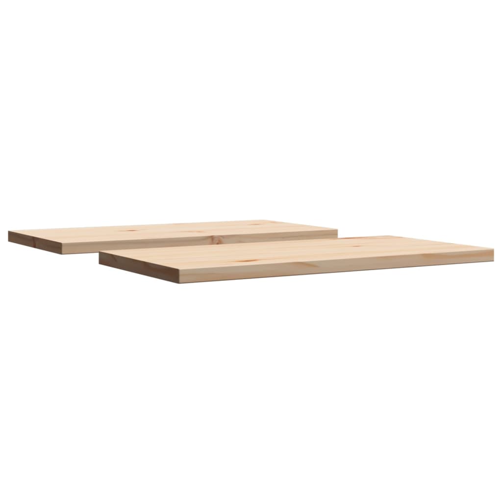 Bordplader 2 stk 70x35x2,5 cm Rektangulær Massiv Fyr