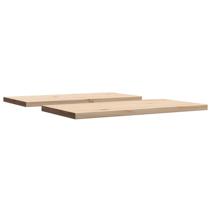 Bordplader 2 stk 70x35x2,5 cm Rektangulær Massiv Fyr