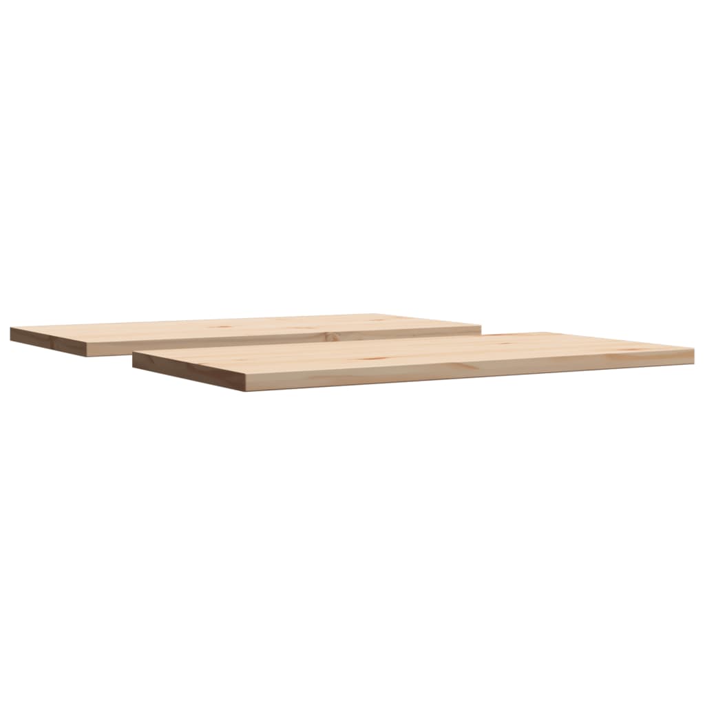 Bordplader 2 stk 80x40x2,5 cm Rektangulær Massiv Fyr