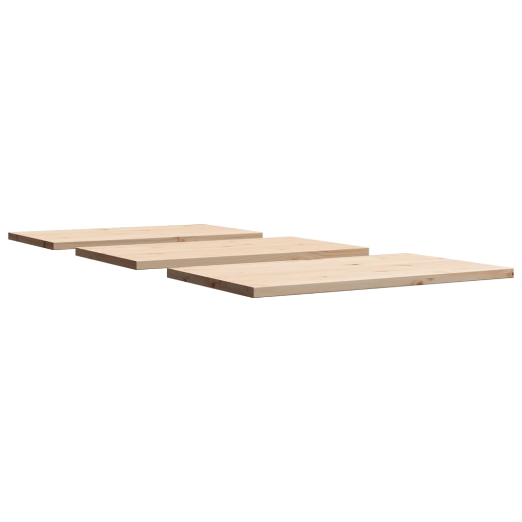 Bordplader 3 stk 80x47x2,5 cm Rektangulær Massiv Fyr