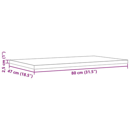 Bordplader 3 stk 80x47x2,5 cm Rektangulær Massiv Fyr