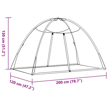 Moskito-Netzzelt Mongolisch 220 Schwarz 200x120x130 cm