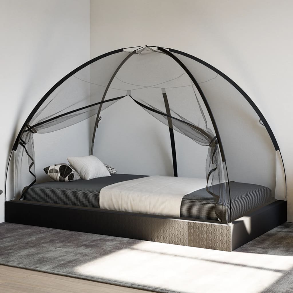 Moskito-Netzzelt Mongolisch 220 Schwarz 200x120x130 cm