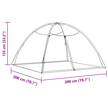 Moskito-Netzzelt Mongolisch 220 Schwarz 200x200x135 cm