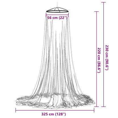 Moskitonetz für Bett 220 Mesh Weiß 56x56x220 cm