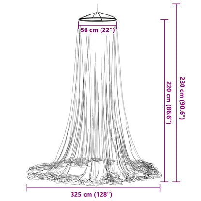 Moskitonetz für Bett 220 Mesh Weiß 56x56x220 cm