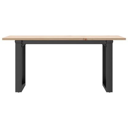 Couchtisch O-Gestell 90x40x45cm Massivholz Kiefer und Stahl