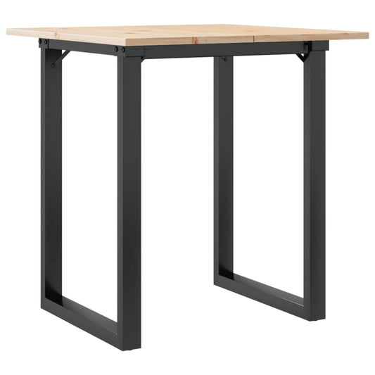 Esstisch O-Gestell 60x60x75 cm Massivholz Kiefer und Stahl