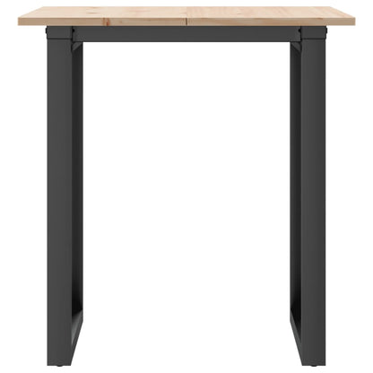 Esstisch O-Gestell 60x60x75 cm Massivholz Kiefer und Stahl