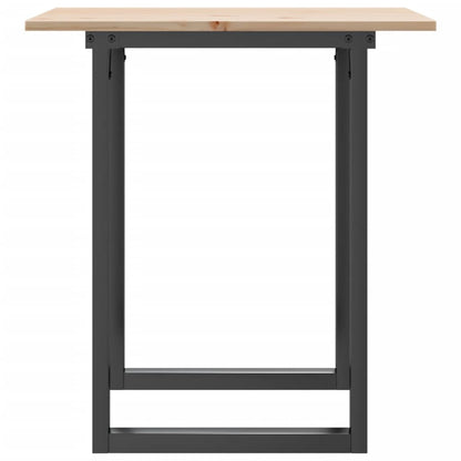 Esstisch O-Gestell 60x60x75 cm Massivholz Kiefer und Stahl
