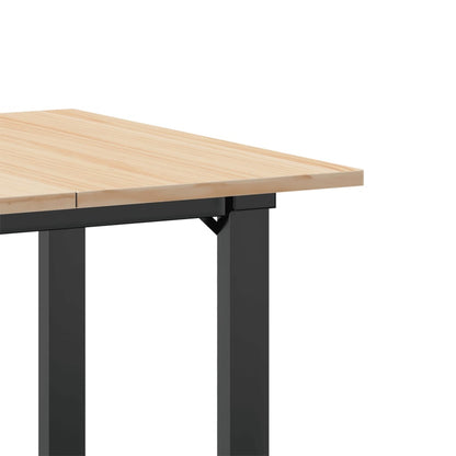 Esstisch O-Gestell 60x60x75 cm Massivholz Kiefer und Stahl